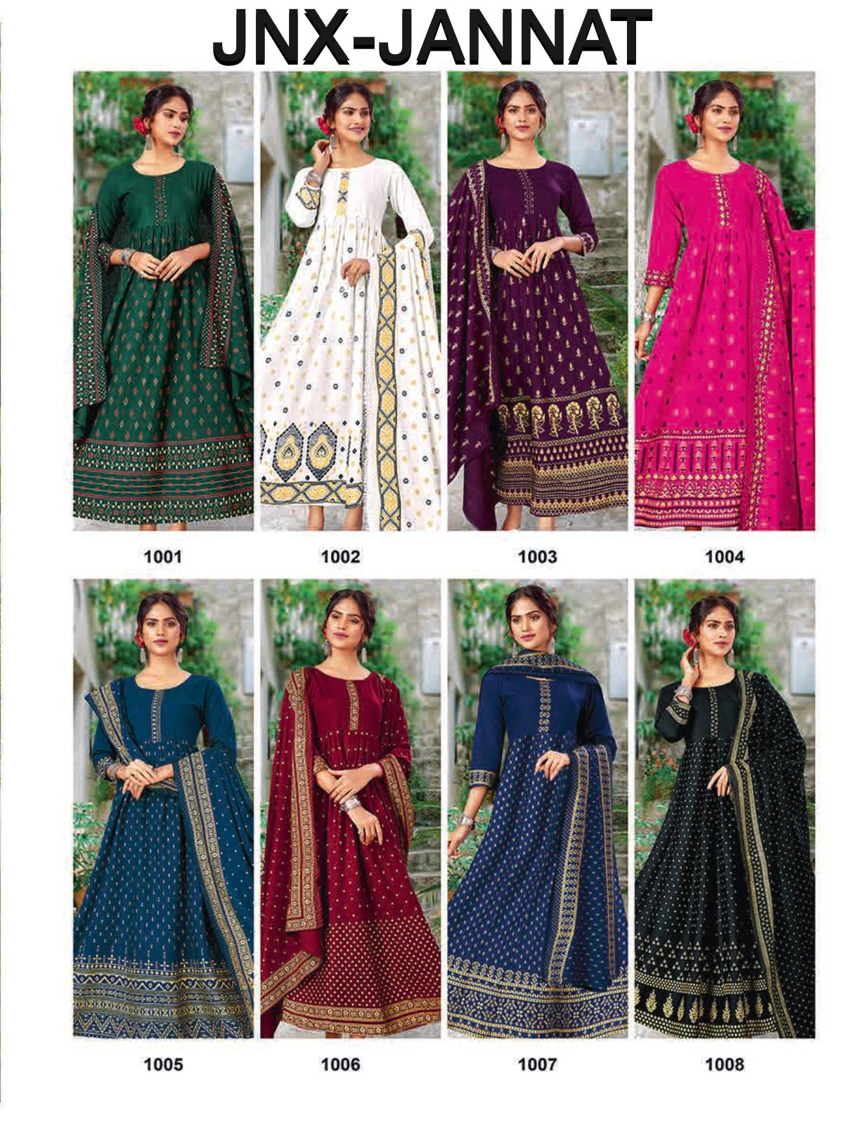 Jinesh Nx Jannat Heay Ethnic Wear Wholesale Printed Anarkali Kurtis Catalog